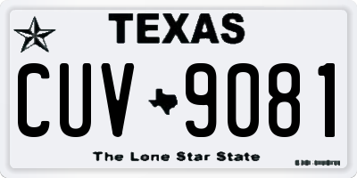 TX license plate CUV9081
