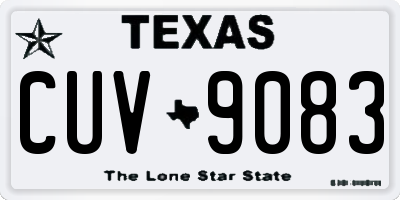 TX license plate CUV9083