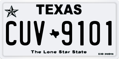 TX license plate CUV9101