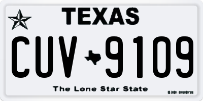 TX license plate CUV9109