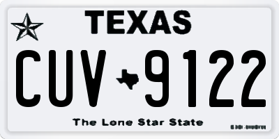 TX license plate CUV9122