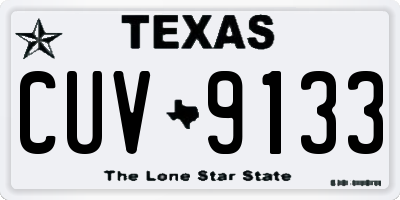 TX license plate CUV9133
