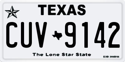 TX license plate CUV9142