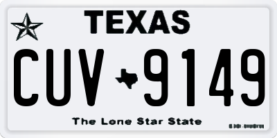TX license plate CUV9149
