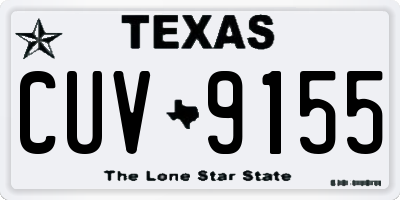 TX license plate CUV9155