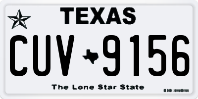 TX license plate CUV9156