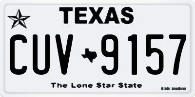 TX license plate CUV9157