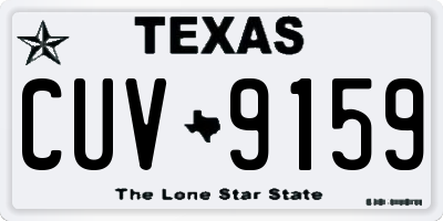 TX license plate CUV9159