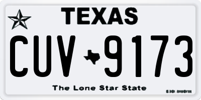 TX license plate CUV9173