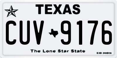 TX license plate CUV9176