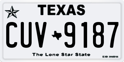 TX license plate CUV9187