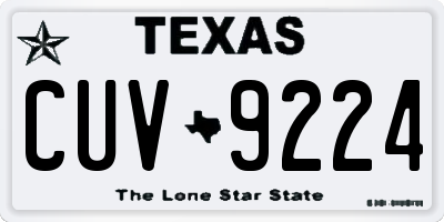 TX license plate CUV9224