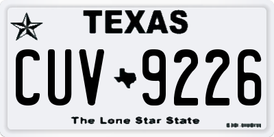 TX license plate CUV9226