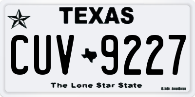 TX license plate CUV9227