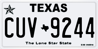 TX license plate CUV9244