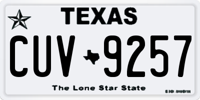 TX license plate CUV9257
