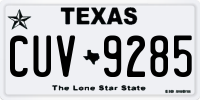 TX license plate CUV9285