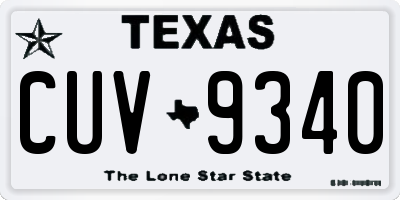 TX license plate CUV9340