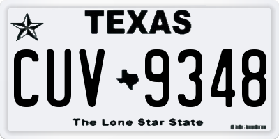 TX license plate CUV9348