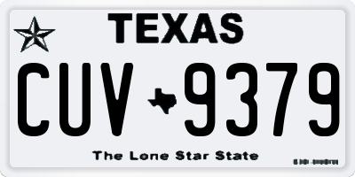 TX license plate CUV9379