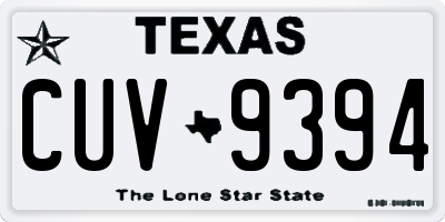 TX license plate CUV9394