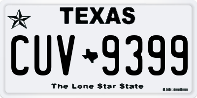 TX license plate CUV9399