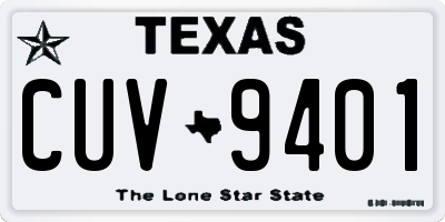 TX license plate CUV9401