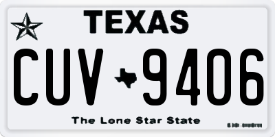 TX license plate CUV9406