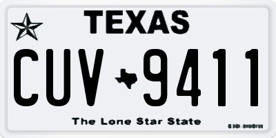 TX license plate CUV9411