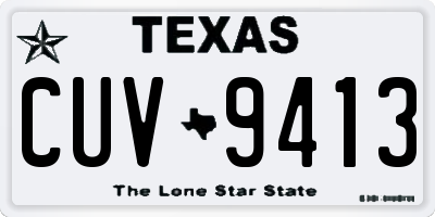 TX license plate CUV9413