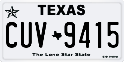 TX license plate CUV9415
