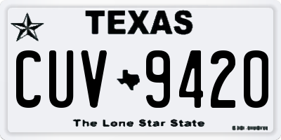 TX license plate CUV9420