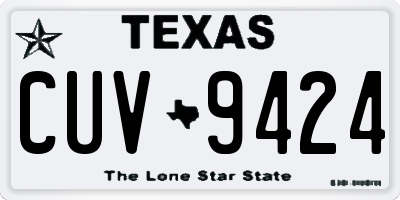 TX license plate CUV9424