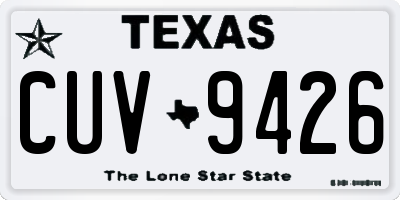 TX license plate CUV9426