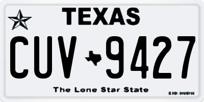 TX license plate CUV9427