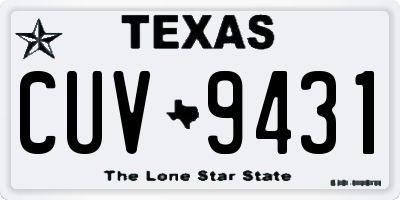TX license plate CUV9431
