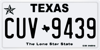 TX license plate CUV9439