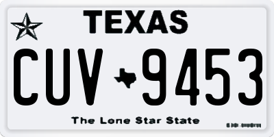 TX license plate CUV9453