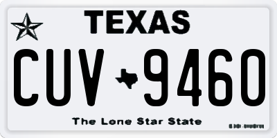 TX license plate CUV9460
