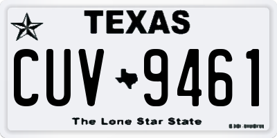 TX license plate CUV9461