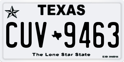 TX license plate CUV9463