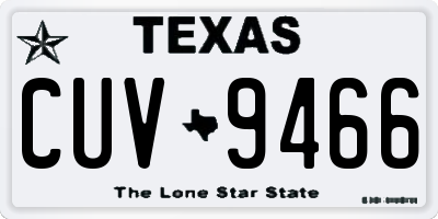 TX license plate CUV9466