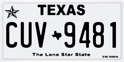 TX license plate CUV9481