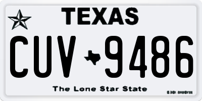 TX license plate CUV9486