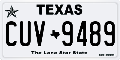TX license plate CUV9489