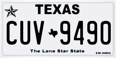 TX license plate CUV9490