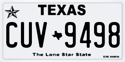 TX license plate CUV9498