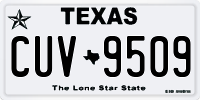 TX license plate CUV9509