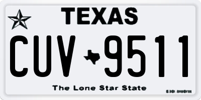 TX license plate CUV9511
