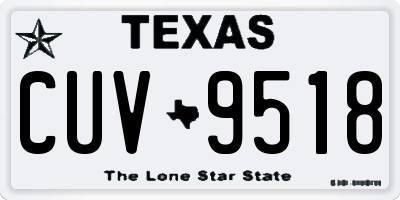 TX license plate CUV9518